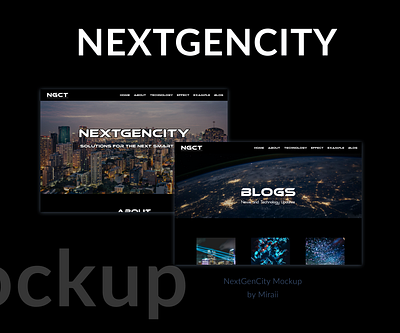 NextGenCity Web Landing Page landing page smart city ui website