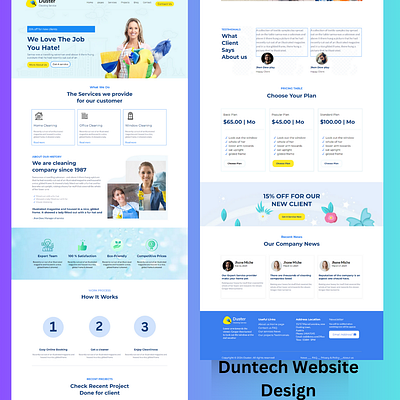 Cleaning Website Design branding design email marketing email template figma form funnels graphic design hostinger illustration landing page logo newsletter optin page social media marketing uiux website wordpress