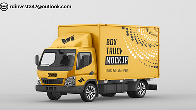 Box Truck Mockups box truck branding graphic design logo mockup