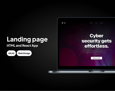 Landing page and Login entry point ui ux web app web design