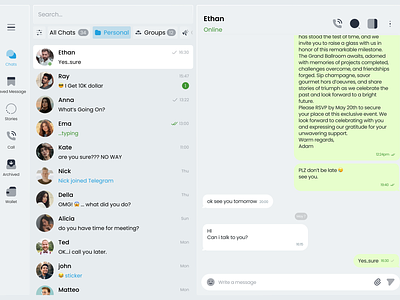 A Fresh Take on Telegram Desktop UI application chat design messenger telegram telegram desktop ui ux