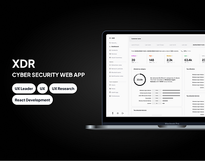 XDR Cyber Security Web App component design data visualization dataviz react ui ux