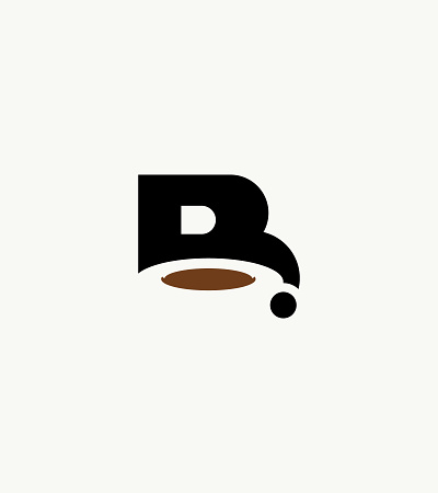 Letter B + Cup b beans beverage cafe coffee cup drink food initial letter logo