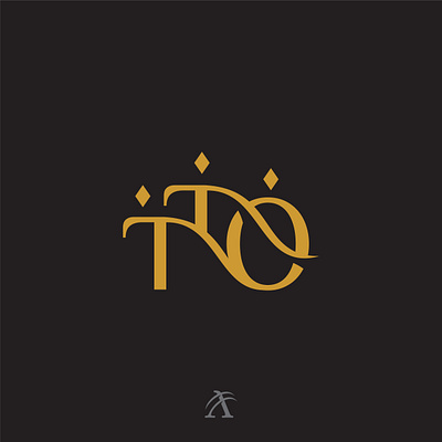 TTO Logo branding diamond gold graphic design harmony letter logo ot t to tt