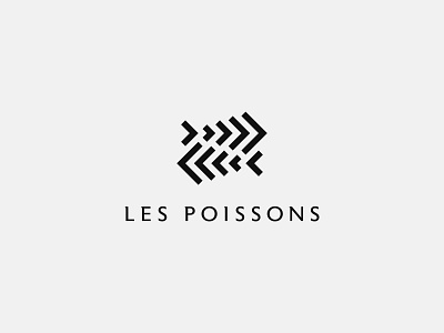 Les Poissons branding brandmark clean combinationlogo design fish graphic design icon illustrator logo logomark logotype mark minimal newyorkcity ny restaurant symbol