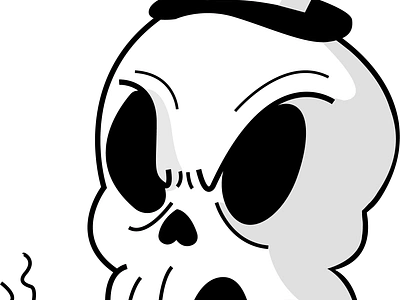 mad skull design graphic design illustration rubber hose vector