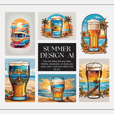 Summer Theme Design - AI ai ai artist graphic graphic design midjourney midjourney ai seller summer summer design summer theme design