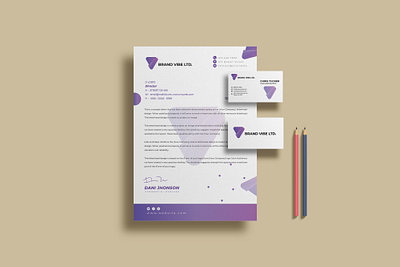 Modern-Business-Card-&-Letterhead-Design animation bajumurah banding banding design branding business card graphic design illustration letter hand design motion graphics