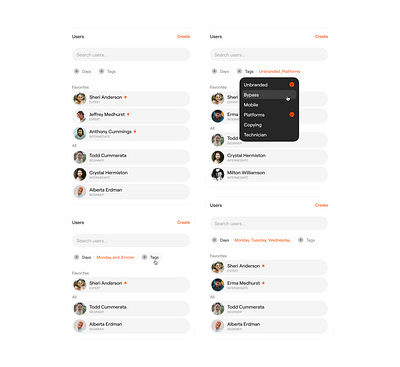 Lists and Filters 🧘‍♂️ filters jimdesigns jimdesigns.co lists product design ui