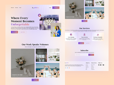 Event Management Website Design branding clean ui design event management website design event website landing page design logo product design responsive typography ui uiux design ux uxd visual design web design