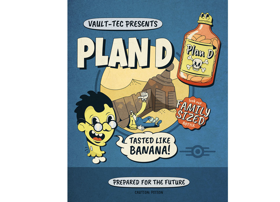 Mix of Fallout and Rubber Hose art-style. Vintage flyer design adobe illustrator cartoon cuphead art style cuphead style fallout fallout fanart illustration old animation old disney rubber hose vector vintage animation vintage cartoon vintage flyer vintage illustration vintage poster