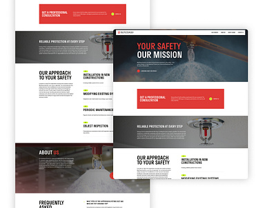 MaxFireProtection - Ui design branding business card site design fire fire protection ui ui design web design web development