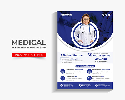 Medical Flyer Design Template amazon branding coloring book design graphic design illustration logo medical pod t shirt t shirt design ui