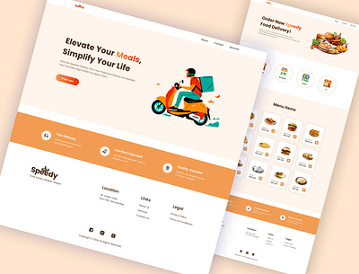 Food delivery website - Speedy branding delivery design food graphic design logo ui ux website