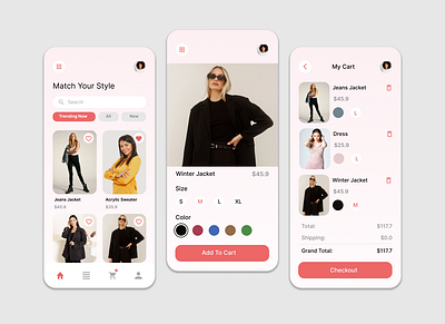 E-commerce Mobile App app design e commerce ui uiux ux