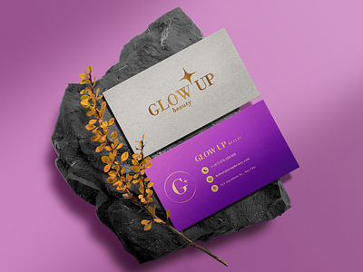 Glow Up Beauty ✨ beauty brand designer branding business card cosmetics creative designer glow up graphic design logo logo design print design