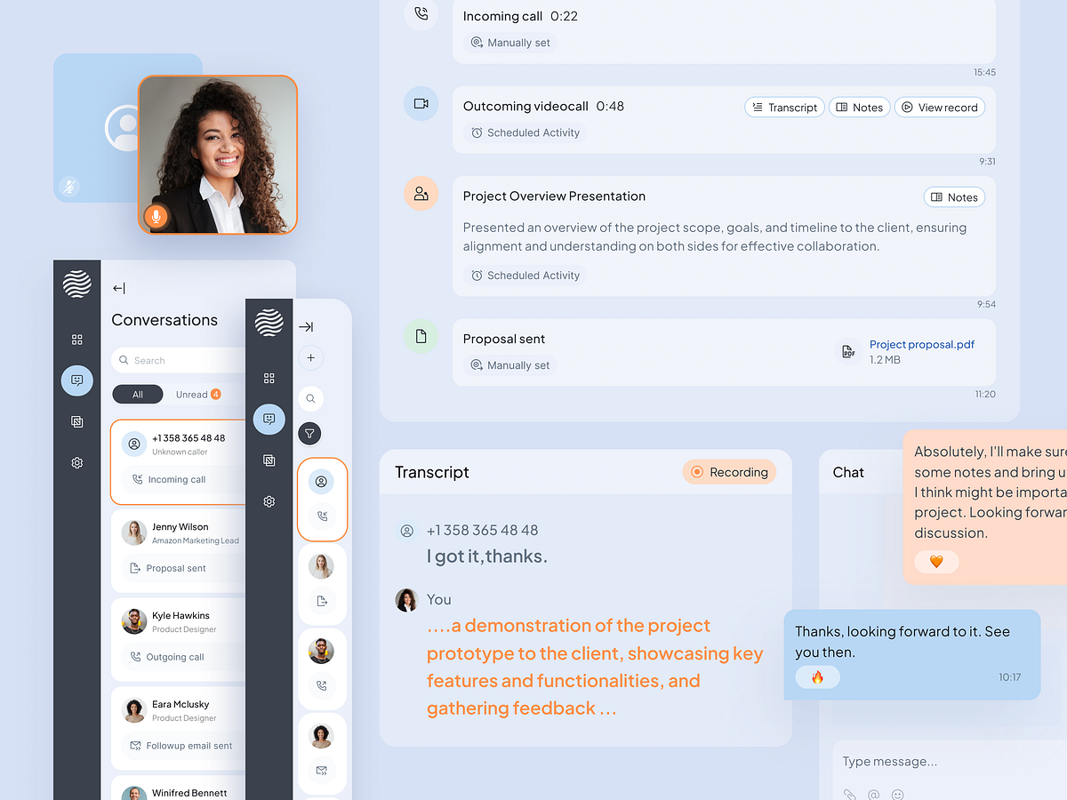 🚀 Communication Management System Dashboard 📞 by Valentyna Ryzha 🇺🇦 on ...