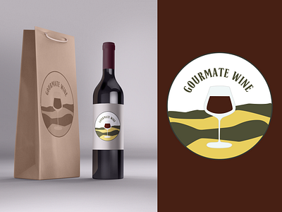 Wine icon branding concept design graphic design illustration illustrator logo vector website concept wine