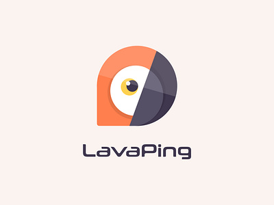 LavaPing Logo chat chat bubble corporate chat eye lavaping logo orange parrot parrot chat purple