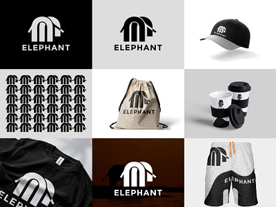 Elephant Minimalist logo design branding creative logo design elephant fiverr graphic design illustration logo logo design logo maker minimalist modern logo
