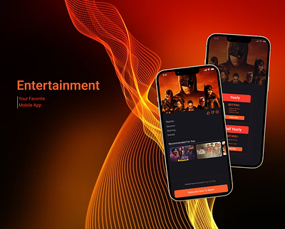 Entertainment Mobile App UI/UX Design appdesigning mobileapp ui userexperince userinterface ux