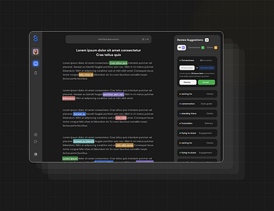 Grammar Checker - Dashboard Design aesthetic clean dark dashboard dark mode dark theme dashboard dashboard design figma figma ui kit minimal simple ui ui design uiux user interface ux ux design web design xd xd ui kit