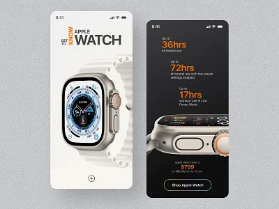 Apple Watch Ultra 2 App UI Exploration app design app ui apple watch ultra dashboard design system flat design interaction design interface design ios design mobile app mobile ui product design prototype ui animation ui design user experience user interface ux design visual design web design
