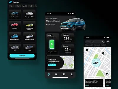 🔋⚡ Introducing: EV Charging Station App 📱 appscreens cars cleanenergy design designinspiration dribbble ecofriendly ev evcharging figma gps greentech mobileapp sustainabledesign trending ui ux