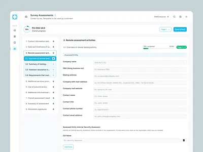 Survey Assessment form b2b form hospital landing page modern webapp product design saas treaning ui uiux webapp