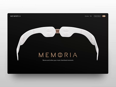 MEMORIA 3d after effects animation app b3d branding design device figma illustration landing motion design product render ui ux website