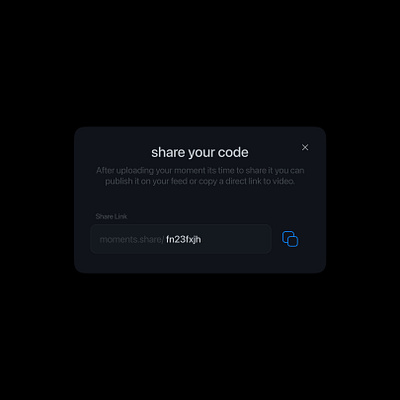 Share Code UI branding popup ui uiux ux vector