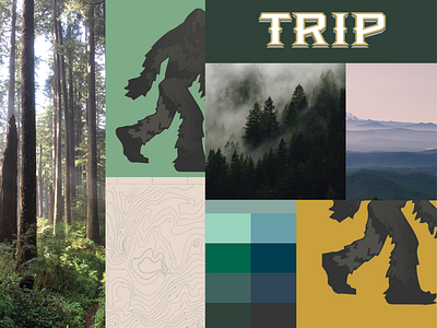 Trip Pack // Cannabis Moodboard art director branding cannabis branding cannabis mood board designer freelancedesigner freelancer graphic design moodboard sasquatch trip pack