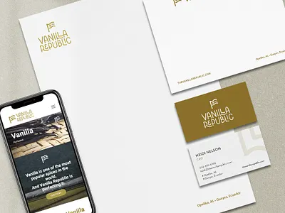 Vanilla Republic Stationary adobe branding logo notepad productdesign stationary