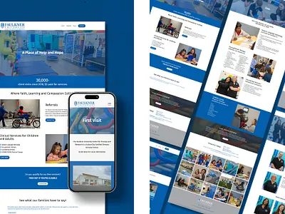 Faulkner Website clinic design healthcare logo website