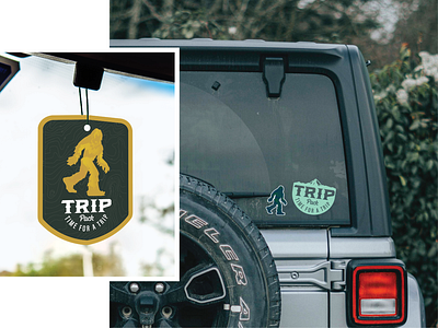 Trip Pack // Swag air freshener branding cannabis cannabis branding collateral design inspo designer freelance designer freelancer sasquatch stickers swag