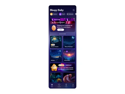 Sleepy Baby App app branding design ui ux