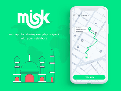 Your app for sharing everyday prayers with your neighbors flow ui ux