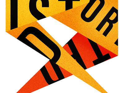 Distorted illustration texture type typography