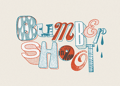 Bumbershoot Lettering bumbershoot design festival grunge lettering mightymoss music typography vintage