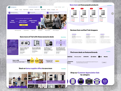 Promotional Landing Page x Trail Appliances landing page marketing campaign design ui