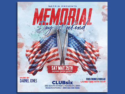 Memorial Day Flyer Template party