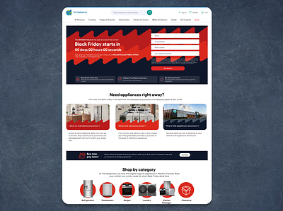 Record-breaking Sale Landing Page x Trail Appliances landing page marketing campaign design ui