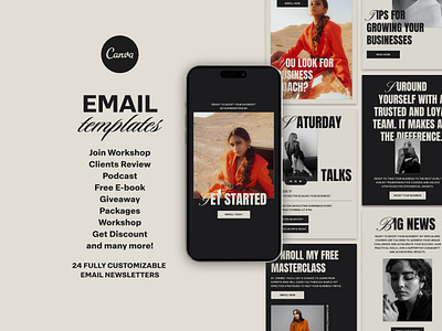 Elise | Canva Email Template aesthetic aestheticdesign design etsy etsyseller etsyshop graphic design showit showitdesign showittemplate ui ux web webdesign webtemplate