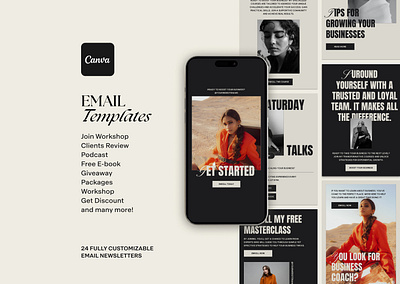 Elise | Canva Email Template aesthetic aestheticdesign design etsy etsyseller etsyshop graphic design showit showitdesign showittemplate ui ux web webdesign webtemplate