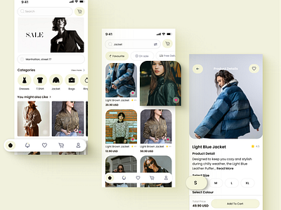 E-Commerce Mobile App | Clothing Store App | Figma | app branding design logo typography ui ux vector