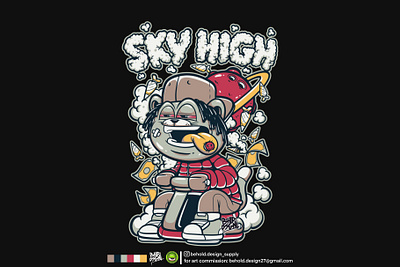 SKY HIGH art artwork cartoon clothing design illustration merch