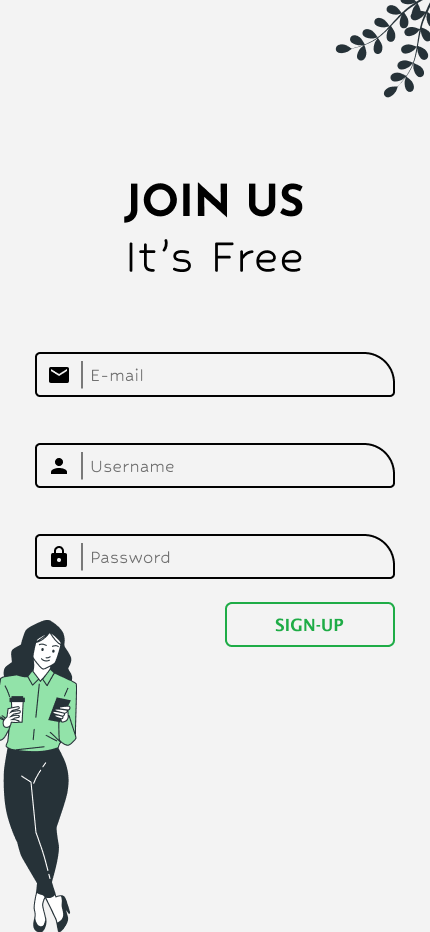 Sign-up Page 100days dailyui design designchallenge designinspiration figma prototyping sign up typography ui uidesign ux