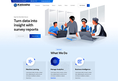 Custom Website Template Keitosho - Data Science (Big DATA) bigdata data datascience uidesign uivector uxdesign vectors