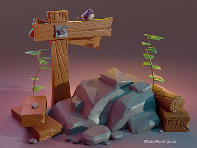 Resting Bird 3d bird blender cycles design illustration modeling nature render texture