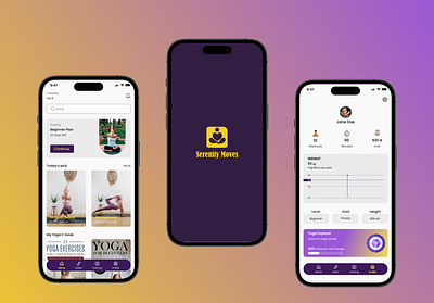 SerenityMoves- A fitness UI design fitness ui ux